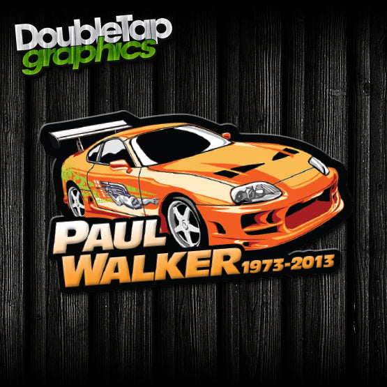 Paul Walker Supra Tribute Stickerdecal Doubletap Graphics 0234